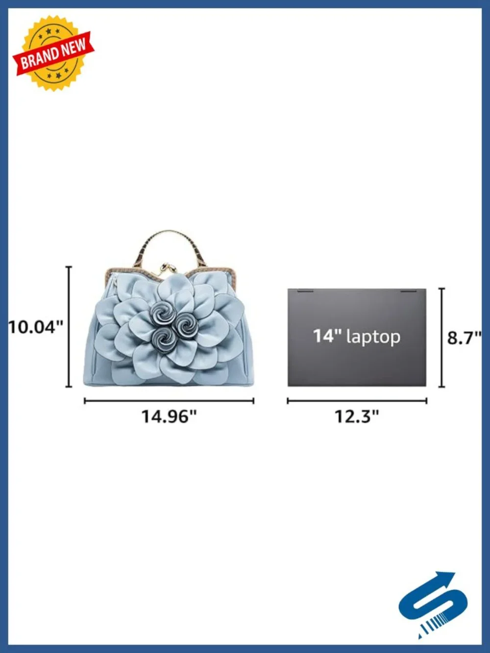 Women's Floral Evening Clutch with Detachable Chain Strap - PU Leather
